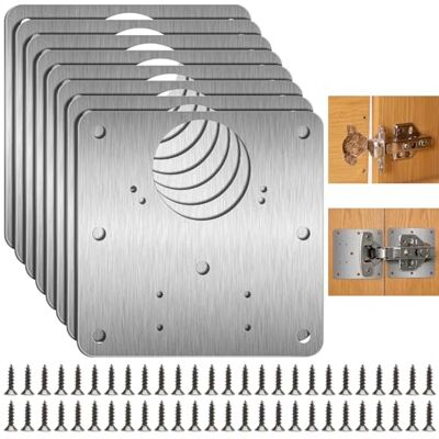 OEM Placa De Reparación De Bisagras De Puerta (10 Piezas), Placa De Reparación De Bisagras De Puerta De Armario Con 48 Tornillos, Placa De Reparación De Bisagras Para Puerta De Armario, Madera, Muebles OEM Placa De Reparación De Bisagras De Puerta (10 Piezas), Placa De Reparación De Bisagras De Puerta De Armario Con 48 Tornillos, Placa De Reparación De Bisagras Para Puerta De Armario, Madera, Muebles