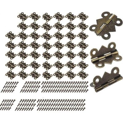 OEM 50 Minibisagras Pequeñas, Bisagras Plegables Tipo Mariposa, Minibisagras De Bronce Para Muebles, Herrajes, Cajones, Armarios Con Tornillos De 39 X 32 Mm OEM 50 Minibisagras Pequeñas, Bisagras Plegables Tipo Mariposa, Minibisagras De Bronce Para Muebles, Herrajes, Cajones, Armarios Con Tornillos De 39 X 32 Mm