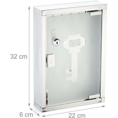HELLOSHOP26 Caja Para Llaves De Pared Diseño Práctico 18 Ganchos Para Entrada Pasillo 30 X 25 X 10 Cm De Acero Plateado 130014174 HELLOSHOP26 Caja Para Llaves De Pared Diseño Práctico 18 Ganchos Para Entrada Pasillo 30 X 25 X 10 Cm De Acero Plateado 130014174