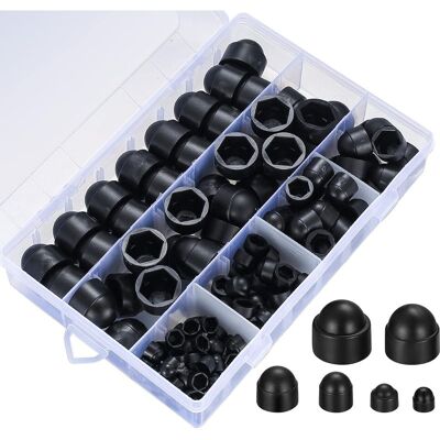 OEM Paquete De 145 Tapas De Plástico Para Tornillos Y Tuercas M4, M5, M6, M8, M10 Y M12. Protección De Tornillos. Color Negro. OEM Paquete De 145 Tapas De Plástico Para Tornillos Y Tuercas M4, M5, M6, M8, M10 Y M12. Protección De Tornillos. Color Negro.