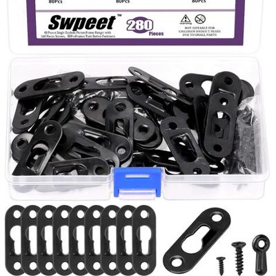 OEM 280 Piezas De Colgadores De Acero Al Carbono Negro De 45 X 16 Mm Con Un Solo Orificio Para Llave, Con Tornillos Y Pomo Giratorio. Kit Surtido De Fijación. Placa De Colgador Con Cerradura Llamativa Par OEM 280 Piezas De Colgadores De Acero Al Carbono Negro De 45 X 16 Mm Con Un Solo Orificio Para Llave, Con Tornillos Y Pomo Giratorio. Kit Surtido De Fijación. Placa De Colgador Con Cerradura Llamativa Par