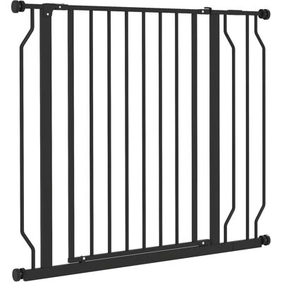 HELLOSHOP26 Barrera De Seguridad Para Animales Escalera 75-95 X 76 Cm Doble Cierre Apertura En Doble Sentido Moderna De Acero Negro 210007422 HELLOSHOP26 Barrera De Seguridad Para Animales Escalera 75-95 X 76 Cm Doble Cierre Apertura En Doble Sentido Moderna De Acero Negro 210007422