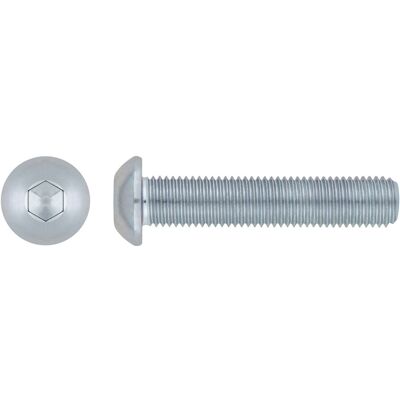 Index Perno De Cabeza Redonda - Acero 10.9 - Zincado M6 X 50 - Caja De 250 Index Perno De Cabeza Redonda - Acero 10.9 - Zincado M6 X 50 - Caja De 250