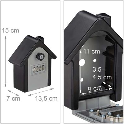 HELLOSHOP26 Caja Fuerte Para Llaves De Pared Práctica Acceso Rápido 15 X 13,5 X 7 Cm De Aluminio Negro 130007948 HELLOSHOP26 Caja Fuerte Para Llaves De Pared Práctica Acceso Rápido 15 X 13,5 X 7 Cm De Aluminio Negro 130007948