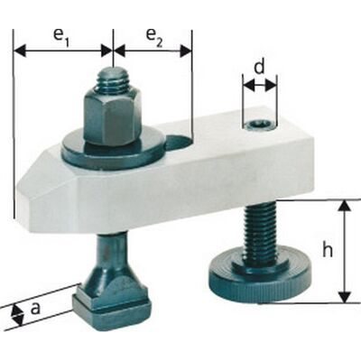 FORMAT Brida Dentada Regulable, Ancho De Ranura : 22 Mm, Tornillos Para Ranura T M20 X 22 X 160 Mm, Ancho De Griya 22 Mm, Altura : 16-65 Mm FORMAT Brida Dentada Regulable, Ancho De Ranura : 22 Mm, Tornillos Para Ranura T M20 X 22 X 160 Mm, Ancho De Griya 22 Mm, Altura : 16-65 Mm