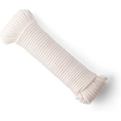 OEM Cuerda De Nailon Trenzado (4 Mm, 50 M) - Cuerda De Poliamida Blanca Resistente Y Duradera - Paracord De Alta Resistencia - Resistencia A La Rotura De 275 Kg OEM Cuerda De Nailon Trenzado (4 Mm, 50 M) - Cuerda De Poliamida Blanca Resistente Y Duradera - Paracord De Alta Resistencia - Resistencia A La Rotura De 275 Kg