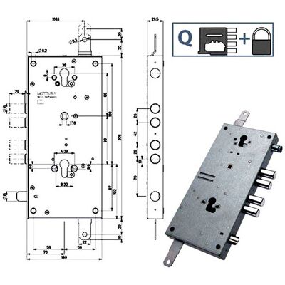 Cerradura Sic.triplice 898t1 Mottura Cerradura Sic.triplice 898t1 Mottura