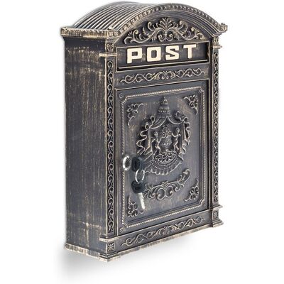 HELLOSHOP26 Buzón De Pared Vintage Estilo Antiguo 44,5 X 31 X 9,5 Cm Sólido Y Resistente De Fundición De Aluminio Negro 130005787 HELLOSHOP26 Buzón De Pared Vintage Estilo Antiguo 44,5 X 31 X 9,5 Cm Sólido Y Resistente De Fundición De Aluminio Negro 130005787