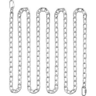 Mophorn - Cadena De Eslabones De Acero Al Carbono Galvanizado, 7,3 Mm X 28 M, Capacidad De Carga 756 Kg, Dos Conectores Rápidos, Cadena Para Remolcar, Colgar, Acampar, Atar Mascotas Mophorn - Cadena De Eslabones De Acero Al Carbono Galvanizado, 7,3 Mm X 28 M, Capacidad De Carga 756 Kg, Dos Conectores Rápidos, Cadena Para Remolcar, Colgar, Acampar, Atar Mascotas