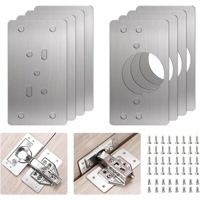 OEM Placa De Reparación De Bisagras, 8 Piezas De Bisagras De Acero Inoxidable Para Puertas De Gabinetes De Cocina, Placas De Reparación De Puertas, Placa De Fijación Plana Con 48 Tornillos OEM Placa De Reparación De Bisagras, 8 Piezas De Bisagras De Acero Inoxidable Para Puertas De Gabinetes De Cocina, Placas De Reparación De Puertas, Placa De Fijación Plana Con 48 Tornillos