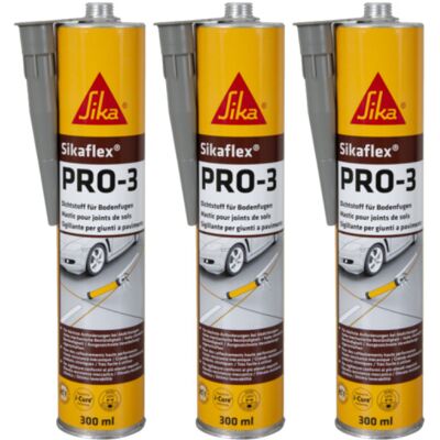 Sika - Juego De 3 Selladores Autonivelantes Flex Pro 3 - Gris Hormigón - 300ml Sika - Juego De 3 Selladores Autonivelantes Flex Pro 3 - Gris Hormigón - 300ml