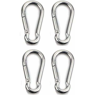 OEM Mosquetón De Seguridad De Alta Resistencia De 4 Piezas Para Deportes, Sujeción De Perros, Hamacas Colgantes, Acero Inoxidable 304, 8 Mm De Grosor - Crezuo OEM Mosquetón De Seguridad De Alta Resistencia De 4 Piezas Para Deportes, Sujeción De Perros, Hamacas Colgantes, Acero Inoxidable 304, 8 Mm De Grosor - Crezuo