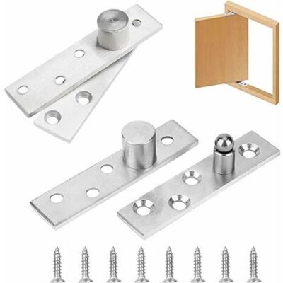 DPZO 4 Bisagras Giratorias De Acero Inoxidable Para Puertas, Con Rotación De 360 Grados Y Pivote Oculto Para Casas, Puertas, Ventanas Y Armarios (pivote Excéntrico). DPZO 4 Bisagras Giratorias De Acero Inoxidable Para Puertas, Con Rotación De 360 Grados Y Pivote Oculto Para Casas, Puertas, Ventanas Y Armarios (pivote Excéntrico).