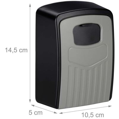 HELLOSHOP26 Caja Fuerte Para Llaves De Pared Práctica De Acceso Rápido 14,5 X 10,5 X 5 Cm De Aluminio Negro 130007952 HELLOSHOP26 Caja Fuerte Para Llaves De Pared Práctica De Acceso Rápido 14,5 X 10,5 X 5 Cm De Aluminio Negro 130007952
