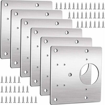 OEM Placas De Reparación Para Bisagras De Armarios, Kit De Reparación De Bisagras Para Puertas De Armarios, 6 Piezas, De Acero Inoxidable, Con Orificio Y Tornillos De Fijación, Para Armarios, Roperos Y Es OEM Placas De Reparación Para Bisagras De Armarios, Kit De Reparación De Bisagras Para Puertas De Armarios, 6 Piezas, De Acero Inoxidable, Con Orificio Y Tornillos De Fijación, Para Armarios, Roperos Y Es