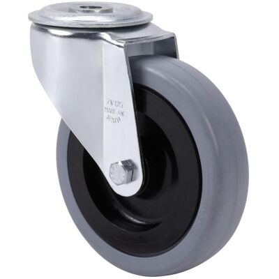 Alex - Rueda Giratora Agujero M12 Inox.20zvi100-pgan Poliamix-goma Gris Eje Liso Alex - Rueda Giratora Agujero M12 Inox.20zvi100-pgan Poliamix-goma Gris Eje Liso