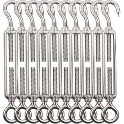 OEM 10 Tensores De Cable De Acero Inoxidable, Cable M5, Tensores De Gancho Y Argolla, Tensores De Cable De Acero Inoxidable, Tensores De Cable De Acero Inoxidable 304, Para Colgar En Exteriores, Barandill OEM 10 Tensores De Cable De Acero Inoxidable, Cable M5, Tensores De Gancho Y Argolla, Tensores De Cable De Acero Inoxidable, Tensores De Cable De Acero Inoxidable 304, Para Colgar En Exteriores, Barandill