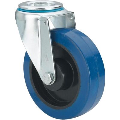 Ruedas Alex - Rueda Giratora Agujero M12 20zv200-pgmr Poliamix-goma Azul Eje Rodillos Ruedas Alex - Rueda Giratora Agujero M12 20zv200-pgmr Poliamix-goma Azul Eje Rodillos