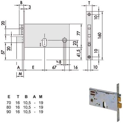 Electrocerrojo Inf. Fasce All 14460-90-0 Cisa Electrocerrojo Inf. Fasce All 14460-90-0 Cisa