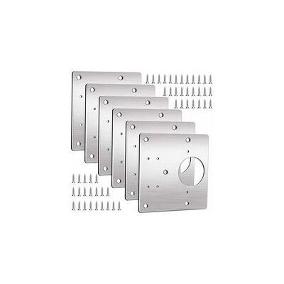 OEM Placas De Reparación Para Bisagras De Armarios, Kit De Reparación De Bisagras Para Puertas De Armarios, 6 Piezas, De Acero Inoxidable, Con Orificio Y Tornillos De Fijación, Para Armarios, Roperos Y Es OEM Placas De Reparación Para Bisagras De Armarios, Kit De Reparación De Bisagras Para Puertas De Armarios, 6 Piezas, De Acero Inoxidable, Con Orificio Y Tornillos De Fijación, Para Armarios, Roperos Y Es