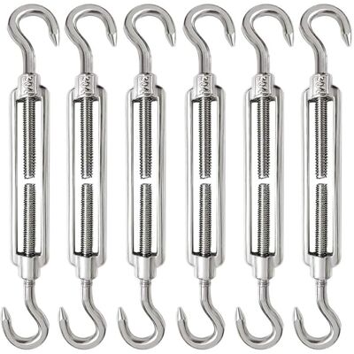 JUSCH Tensor De Cable M6 De 6 Piezas, Tensor De Cable De Acero Inoxidable 304, Gancho Tensor Ajustable Y Gancho Para Tensor De Cable De Alambre, Gancho Tensor De Cuerda De Acero. JUSCH Tensor De Cable M6 De 6 Piezas, Tensor De Cable De Acero Inoxidable 304, Gancho Tensor Ajustable Y Gancho Para Tensor De Cable De Alambre, Gancho Tensor De Cuerda De Acero.
