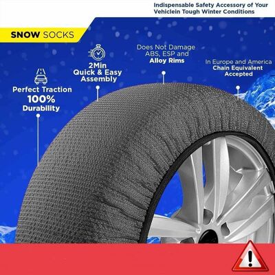 TREETALK Calze Da Neve Opache Per Pneumatici Auto, Trazione Di Emergenza Sulla Neve Per Veicoli, Guida Sicura Su Ghiaccio, Gelo E Neve, Catene Da Neve Particolarmente Resistenti, Alternativa Equivalente Alle C TREETALK Calze Da Neve Opache Per Pneumatici Auto, Trazione Di Emergenza Sulla Neve Per Veicoli, Guida Sicura Su Ghiaccio, Gelo E Neve, Catene Da Neve Particolarmente Resistenti, Alternativa Equivalente Alle C