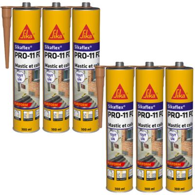 Sika - Juego De 6 Adhesivos Flex Pro 11 Fc Purform - Beige - 300ml Sika - Juego De 6 Adhesivos Flex Pro 11 Fc Purform - Beige - 300ml