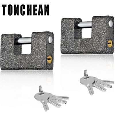 SANS MARQUE Candado Con Llave De 90 Mm, Candado Exterior Ultrarresistente Con 8 Llaves (paquete De 2). Candado Grande De Acero Endurecido De Una Sola Pieza Con Grillete De 12 Mm De Grosor. Protege Puertas De Gara SANS MARQUE Candado Con Llave De 90 Mm, Candado Exterior Ultrarresistente Con 8 Llaves (paquete De 2). Candado Grande De Acero Endurecido De Una Sola Pieza Con Grillete De 12 Mm De Grosor. Protege Puertas De Gara