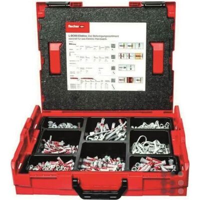Fischer L-boxx 102 Electric, Tacos Gris Claro/rojo, 670 Piezas Fischer L-boxx 102 Electric, Tacos Gris Claro/rojo, 670 Piezas