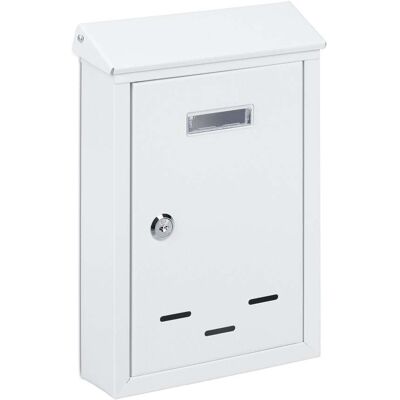 HELLOSHOP26 Buzón De Pared Vintage Compacto Cerradura De Seguridad 30,5 X 21 X 7 Cm De Hierro Blanco 130009962 HELLOSHOP26 Buzón De Pared Vintage Compacto Cerradura De Seguridad 30,5 X 21 X 7 Cm De Hierro Blanco 130009962