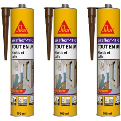 Sika Sikaflex 11 FC Purform - Adhesivo elástico multiuso - 3x300ml Sika Sikaflex 11 FC Purform - Adhesivo elástico multiuso - 3x300ml