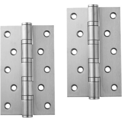 KEABBA Bisagras Para Ventanas Qrity De 4 Piezas De 100 Mm, Bisagras Para Puertas De Armarios, Conectores De Acero Inoxidable, Rodamientos De Bolas De 4" Con Tornillos, Color Plata. KEABBA Bisagras Para Ventanas Qrity De 4 Piezas De 100 Mm, Bisagras Para Puertas De Armarios, Conectores De Acero Inoxidable, Rodamientos De Bolas De 4" Con Tornillos, Color Plata.