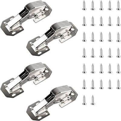 OEM 4 Bisagras Para Armarios - 113 × 43 Mm (5 Pulgadas) - Bisagra De Cierre Suave Atornillable Para Puertas De Armarios De Alta Resistencia Con Resorte, Bisagra Para Muebles De Armario De 90° - Con 32 Tor OEM 4 Bisagras Para Armarios - 113 × 43 Mm (5 Pulgadas) - Bisagra De Cierre Suave Atornillable Para Puertas De Armarios De Alta Resistencia Con Resorte, Bisagra Para Muebles De Armario De 90° - Con 32 Tor