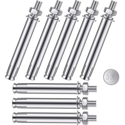 OEM Juego De 8 Tornillos De Expansión (m8 X 80 Mm), Pernos De Anclaje Hexagonales Con Manguito De Anclaje, Tacos De Fijación De Alta Resistencia, Fabricados En Acero Inoxidable 304. OEM Juego De 8 Tornillos De Expansión (m8 X 80 Mm), Pernos De Anclaje Hexagonales Con Manguito De Anclaje, Tacos De Fijación De Alta Resistencia, Fabricados En Acero Inoxidable 304.