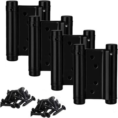 OEM Juego De 2 Pares De Bisagras De Puerta De Doble Acción De Acero Inoxidable Negro Mate De 76 Mm. OEM Juego De 2 Pares De Bisagras De Puerta De Doble Acción De Acero Inoxidable Negro Mate De 76 Mm.