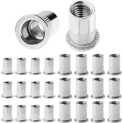 OEM 100 Piezas De Tuerca Remache, M6, M8 En Acero Inoxidable, Tuercas De Inserción Con Rosca, Rivnuts, Tapón De Remache Con Cabeza Plana Y Roscada (m6m8) OEM 100 Piezas De Tuerca Remache, M6, M8 En Acero Inoxidable, Tuercas De Inserción Con Rosca, Rivnuts, Tapón De Remache Con Cabeza Plana Y Roscada (m6m8)