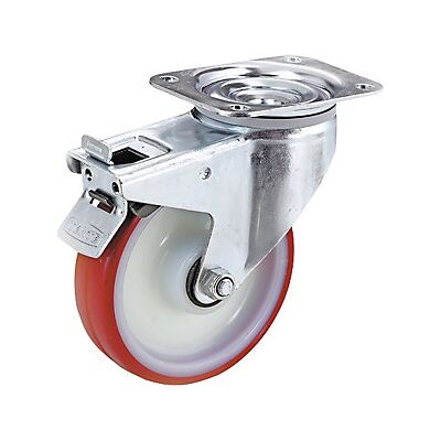 TENTE Rueda de poliuretano 100x32mm con freno doble - Tipo de rueda TENTE Rueda de poliuretano 100x32mm con freno doble - Tipo de rueda