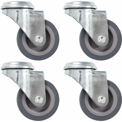 vidaXL 12 piezas Ruedas giratorias con agujero pasador - Muebles - 50 mm vidaXL 12 piezas Ruedas giratorias con agujero pasador - Muebles - 50 mm