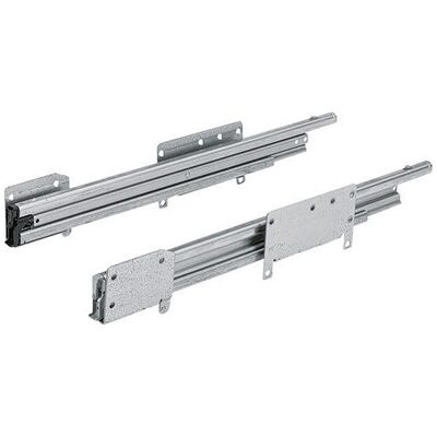 Hettich Guía de cajón zincada - Sobresaliente 45mm, Nivel 2 Hettich Guía de cajón zincada - Sobresaliente 45mm, Nivel 2