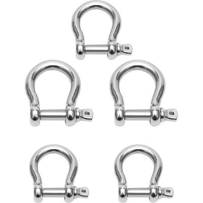 DPZO 5 Grilletes M10 Con Anilla En D Y Llave, Acero Inoxidable 304 Para Aparejos De Alta Resistencia, Transporte, Grilletes De Eslabones De Cadena De Acero, Color Plata. DPZO 5 Grilletes M10 Con Anilla En D Y Llave, Acero Inoxidable 304 Para Aparejos De Alta Resistencia, Transporte, Grilletes De Eslabones De Cadena De Acero, Color Plata.