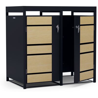 Blumfeldt - BinSafe - Acero galvanizado - Cerrable - Recinto de cubos Blumfeldt - BinSafe - Acero galvanizado - Cerrable - Recinto de cubos