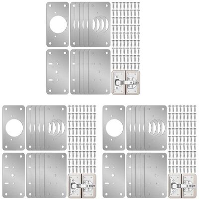 OEM Paquete De 36 Kits De Reparación De Bisagras: Placa De Reparación De Bisagras Para Puertas De Armarios, Placa De Fijación De Bisagras Para Armarios De Cocina Y Puertas De Taquillas. OEM Paquete De 36 Kits De Reparación De Bisagras: Placa De Reparación De Bisagras Para Puertas De Armarios, Placa De Fijación De Bisagras Para Armarios De Cocina Y Puertas De Taquillas.