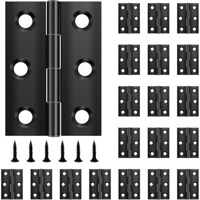 OEM Paquete De 20 Bisagras Plegables De 45 Mm × 31 Mm En Acero Inoxidable Negro Para Puertas, Ventanas Y Armarios, Con 120 Tornillos. OEM Paquete De 20 Bisagras Plegables De 45 Mm × 31 Mm En Acero Inoxidable Negro Para Puertas, Ventanas Y Armarios, Con 120 Tornillos.