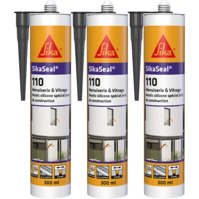 Sika - Sellador de silicona Seal 109 - Antracita - 900ml Sika - Sellador de silicona Seal 109 - Antracita - 900ml