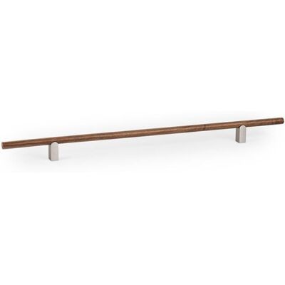 Tirador Viefe Kumo Wood - 480mm (cc320mm) Inox Look + Nogal Tirador Viefe Kumo Wood - 480mm (cc320mm) Inox Look + Nogal