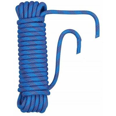 Cuerda De Escalada Forehill De 10 Mm Y 10 M Con Doble Gancho, Fabricada En Poliéster Resistente Al Desgaste. Cuerda De Escalada Forehill De 10 Mm Y 10 M Con Doble Gancho, Fabricada En Poliéster Resistente Al Desgaste.