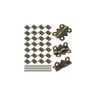 OEM 50 Minibisagras Pequeñas, Bisagras Plegables Tipo Mariposa De 25 X 20 Mm, Minibisagras En Bronce Antiguo Para Muebles Del Hogar - Crezuo OEM 50 Minibisagras Pequeñas, Bisagras Plegables Tipo Mariposa De 25 X 20 Mm, Minibisagras En Bronce Antiguo Para Muebles Del Hogar - Crezuo