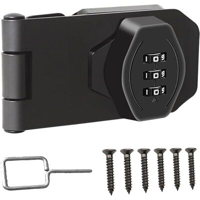 FOCTRO Cerradura Sin Llave, Cerradura De Combinación De 3 Dígitos Con Pomo Giratorio Para Armarios, Puertas Correderas De Seguridad Para Puertas Pequeñas, Armarios, Puertas De Granero, Baños Y Exteriores. FOCTRO Cerradura Sin Llave, Cerradura De Combinación De 3 Dígitos Con Pomo Giratorio Para Armarios, Puertas Correderas De Seguridad Para Puertas Pequeñas, Armarios, Puertas De Granero, Baños Y Exteriores.