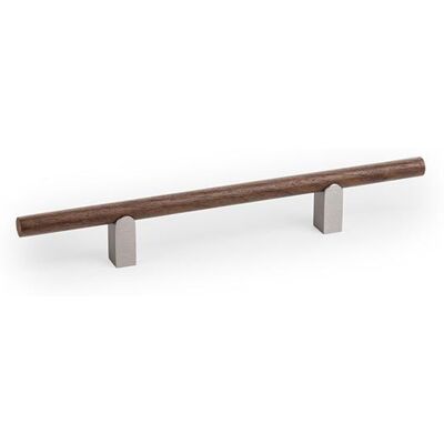 Tirador Viefe Kumo Wood - 248mm (cc128mm) Inox Look + Nogal Tirador Viefe Kumo Wood - 248mm (cc128mm) Inox Look + Nogal