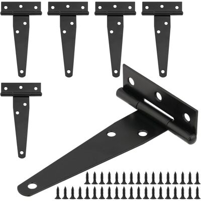 OEM Piezas De Bisagra En T Negras, 4 Pulgadas, Juego De Bisagras En T Inoxidables Con Tornillos, Para Ventanas, Cercas Y Cobertizos. OEM Piezas De Bisagra En T Negras, 4 Pulgadas, Juego De Bisagras En T Inoxidables Con Tornillos, Para Ventanas, Cercas Y Cobertizos.